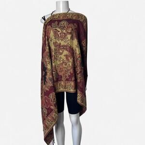 Tapestry Scarf royal  Earthy Tones Victorian regency Long Rectangle Boho Hippie